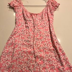 Floral pink dress